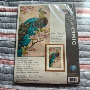 Dimensions Counted Cross Stitch Kit Peacock 9x15